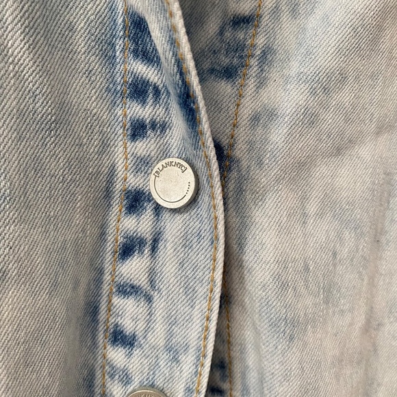 Blank NYC Time Zone Blue Washed Denim Short Sleeve Cotton Casual Romper Size S - Picture 5 of 12